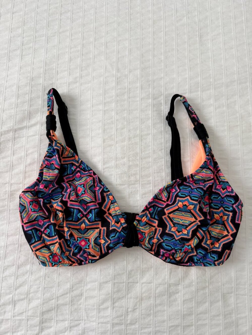 Seafolly Australia Underwire Bikini Top — 34DD/F | Geometric Print | Like New